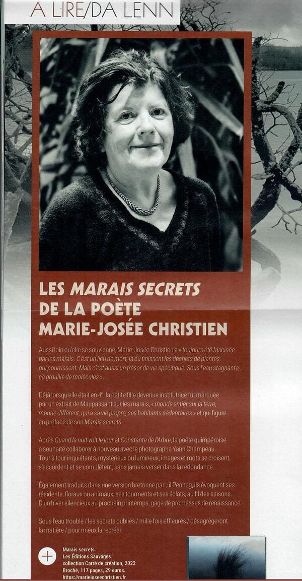 article sur Marie-Josée Christien dans Le Mag + Agglo
